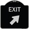 Signmission Exit Exit with Right Arrow Heavy-Gauge Aluminum Architectural Sign, 18" H, 18" L, BS-1818-24031 A-DES-BS-1818-24031 - alternate 1